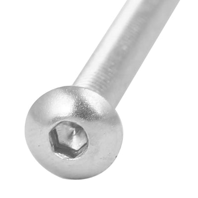 Harfington Uxcell M3x45mm 316 Stainless Steel Fully Thread Button Head Hex Socket Cap Screw 15pcs