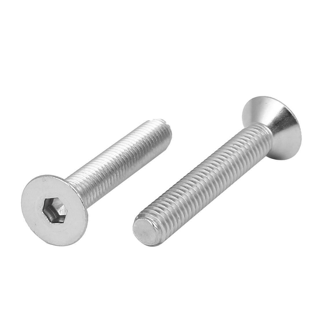 uxcell Uxcell M5x30mm 316 Stainless Steel Countersunk Flat Head Hex Socket Cap Screw 10pcs