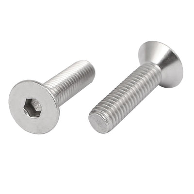 Harfington Uxcell M5x20mm 316 Stainless Steel Countersunk Flat Head Hex Socket Cap Screw 10pcs