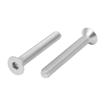 Harfington Uxcell M6x45mm 316 Stainless Steel Countersunk Flat Head Hex Socket Cap Screw Bolt 5pcs