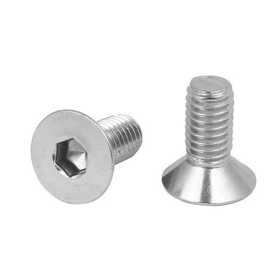 Harfington Uxcell M6x14mm 316 Stainless Steel Countersunk Flat Head Hex Socket Cap Screw Bolt 5pcs