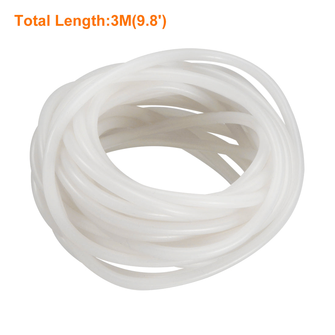 uxcell Uxcell Silicone Tube 2mm ID X 4mm OD 9.8' Flexible Silicone Rubber Tubing Water Air Hose Pipe Translucent for Pump Transfer