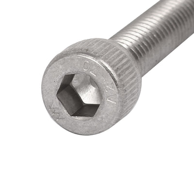 Harfington Uxcell M8x110mm Thread 304 Stainless Steel Hex Socket Head Cap Screw Bolt DIN912 5pcs