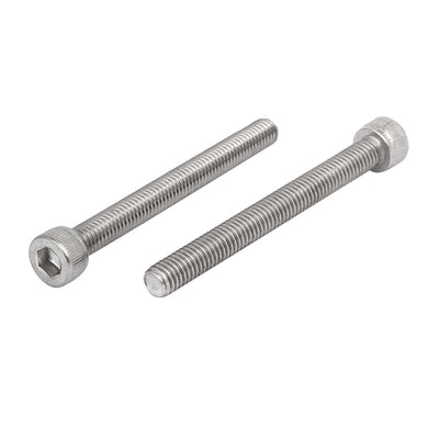 Harfington Uxcell M6 x 60mm Thread 304 Stainless Steel Hex Socket Head Cap Screw Bolt DIN912 6pcs