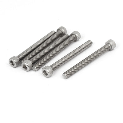 Harfington Uxcell M6 x 60mm Thread 304 Stainless Steel Hex Socket Head Cap Screw Bolt DIN912 6pcs