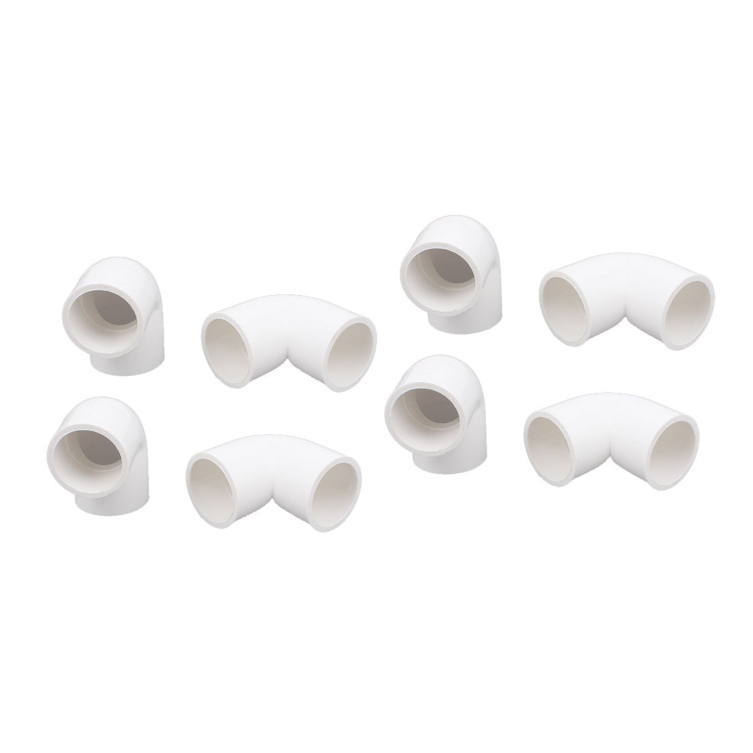 uxcell Uxcell 8 Pcs 25mm Dia 90 Degree Elbow Type PVC-U Pipe Connector Adapter Fitting White