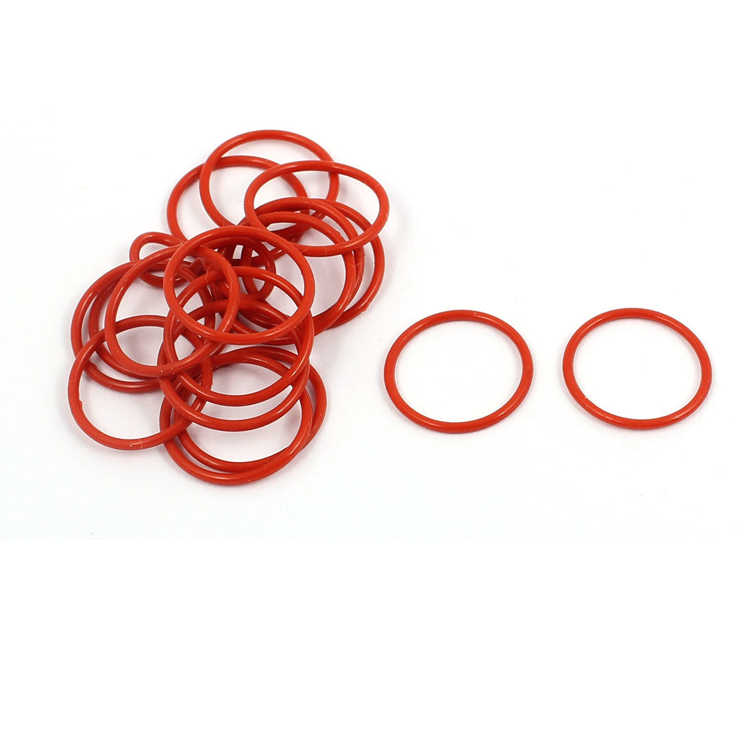 uxcell Uxcell 20Pcs 14mm x 1mm Rubber O-rings NBR Heat Resistant Sealing Ring Grommets Red