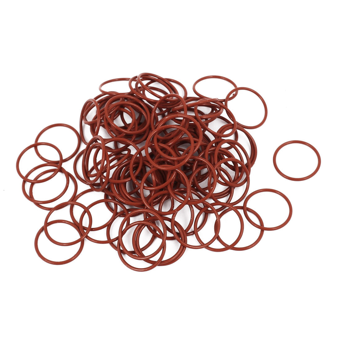 uxcell Uxcell 100Pcs 15mm x 1mm Rubber O-rings NBR Heat Resistant Sealing Ring Grommets Red