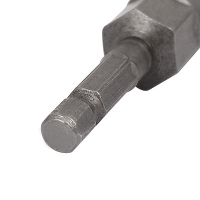 Harfington Uxcell 81mm Length 1/4" Hex Shank 10mm Hexagonal Deep Socket Nut Driver Bit Gray 5pcs