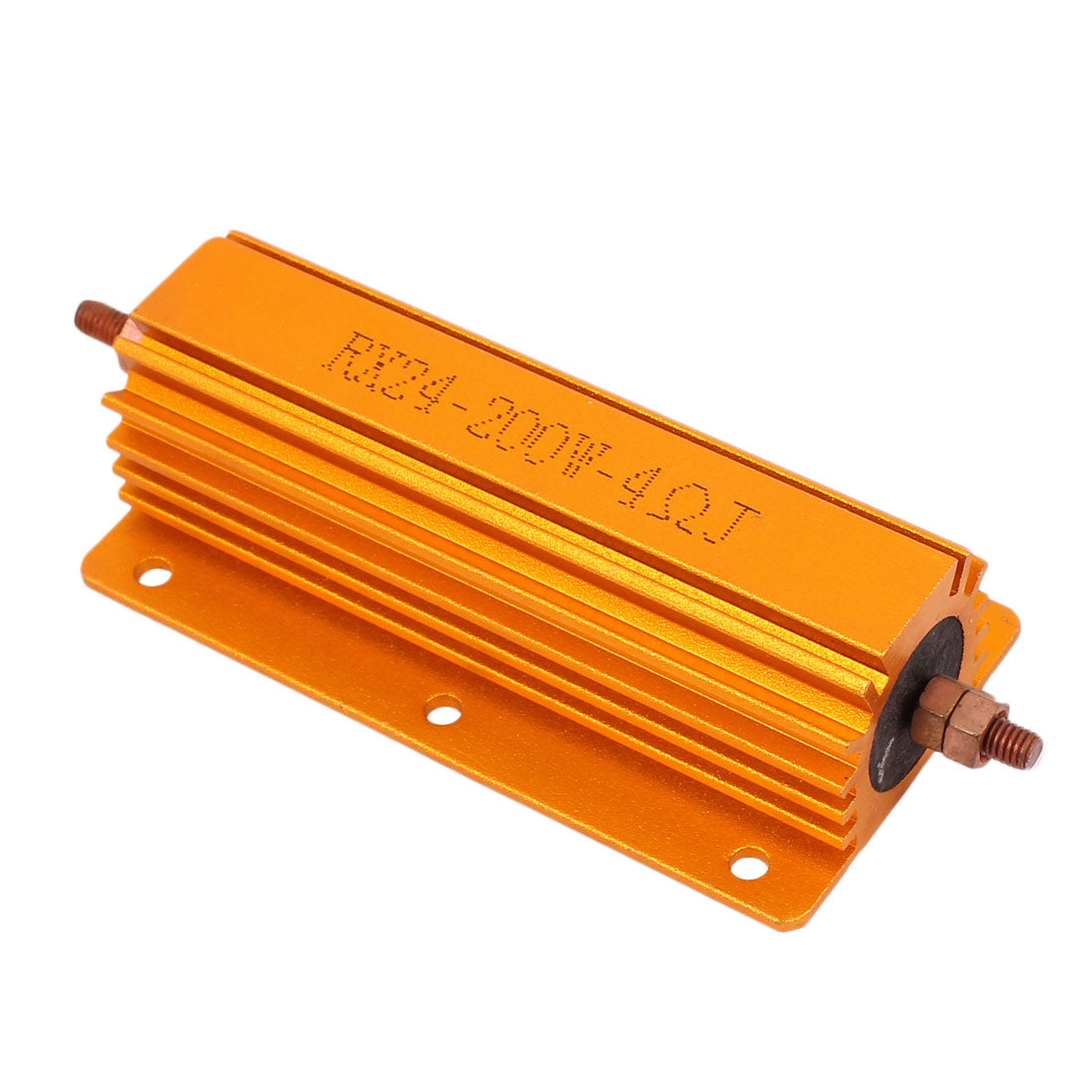 uxcell Uxcell 5% 200W 4 Ohm Wirewound Aluminum Housed Clad Resistor Gold Tone