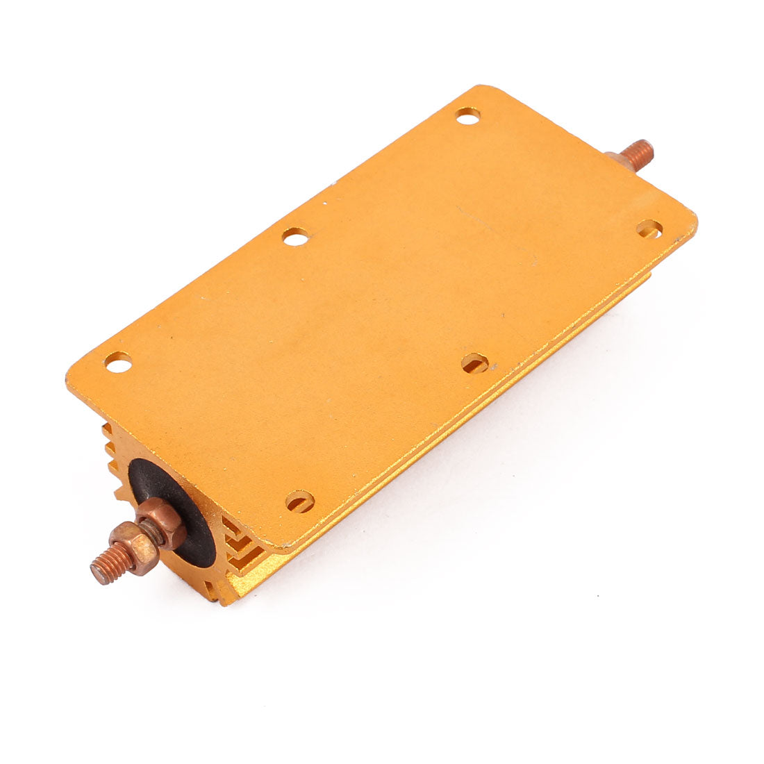 uxcell Uxcell 5% 200W 10 Ohm Axial Lead Gold Tone Heatsink Aluminum Clad Resistor