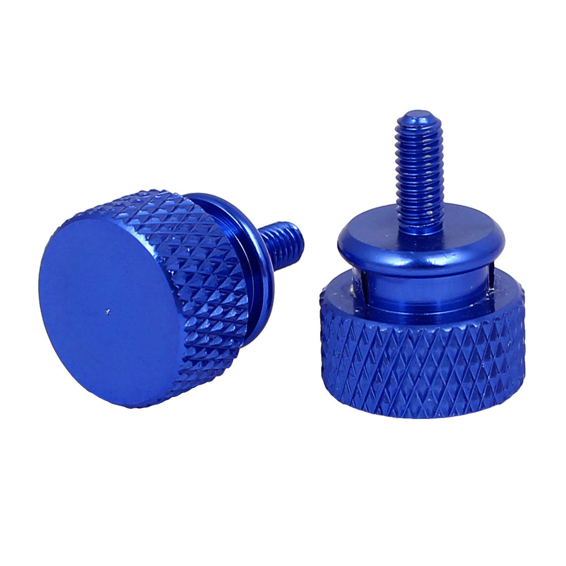 uxcell Uxcell Computer PC Case Aluminum Alloy Knurled Thumb Screws Royal Blue M3x7mm 10pcs