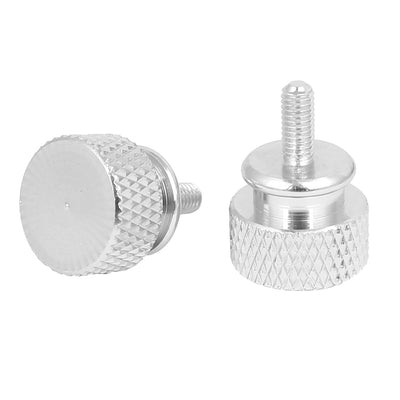 Harfington Uxcell Computer PC Case Aluminum Alloy Knurled Thumb Screws Silver Tone M3x7mm 4pcs