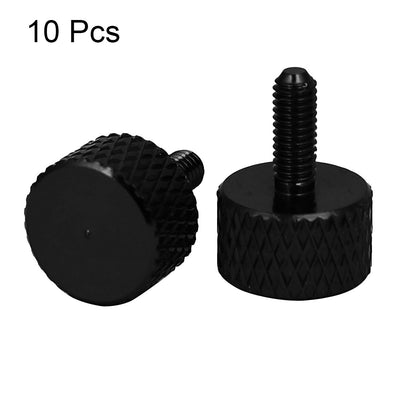 Harfington Uxcell Computer PC Graphics Card Fully Threaded Knurled Thumb Screws Black M3x8mm 10pcs