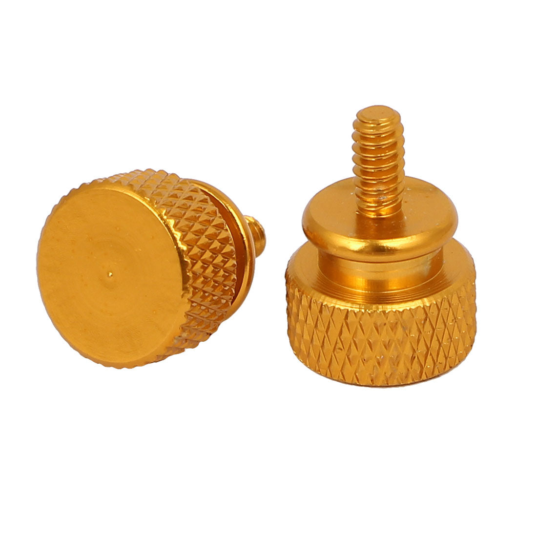 uxcell Uxcell Computer PC Case Fully Threaded Knurled Thumb Screws Gold Tone 6#-32 10pcs