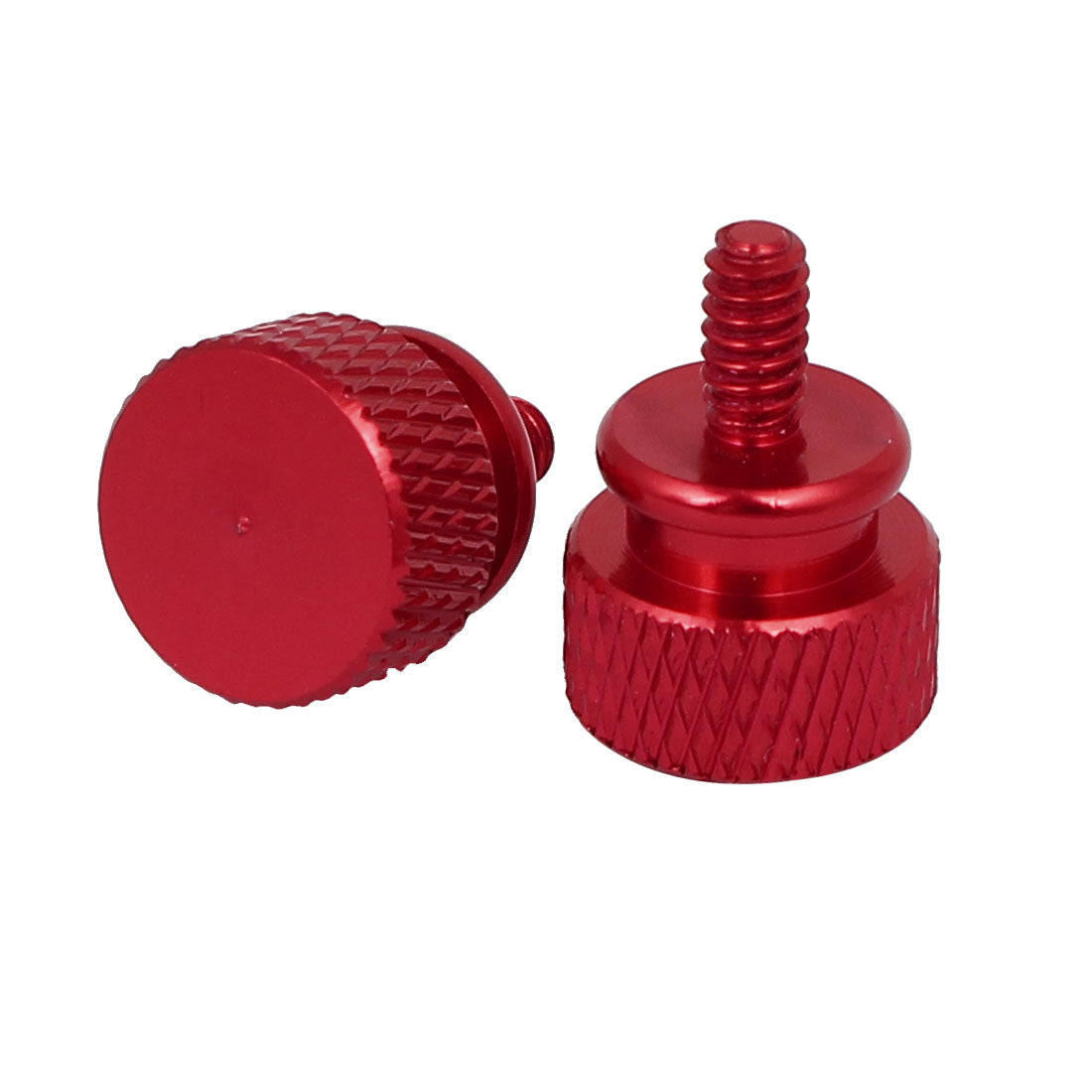 uxcell Uxcell Computer PC Case Fully Threaded Knurled Thumb Screws Wine Red 6#-32 10pcs