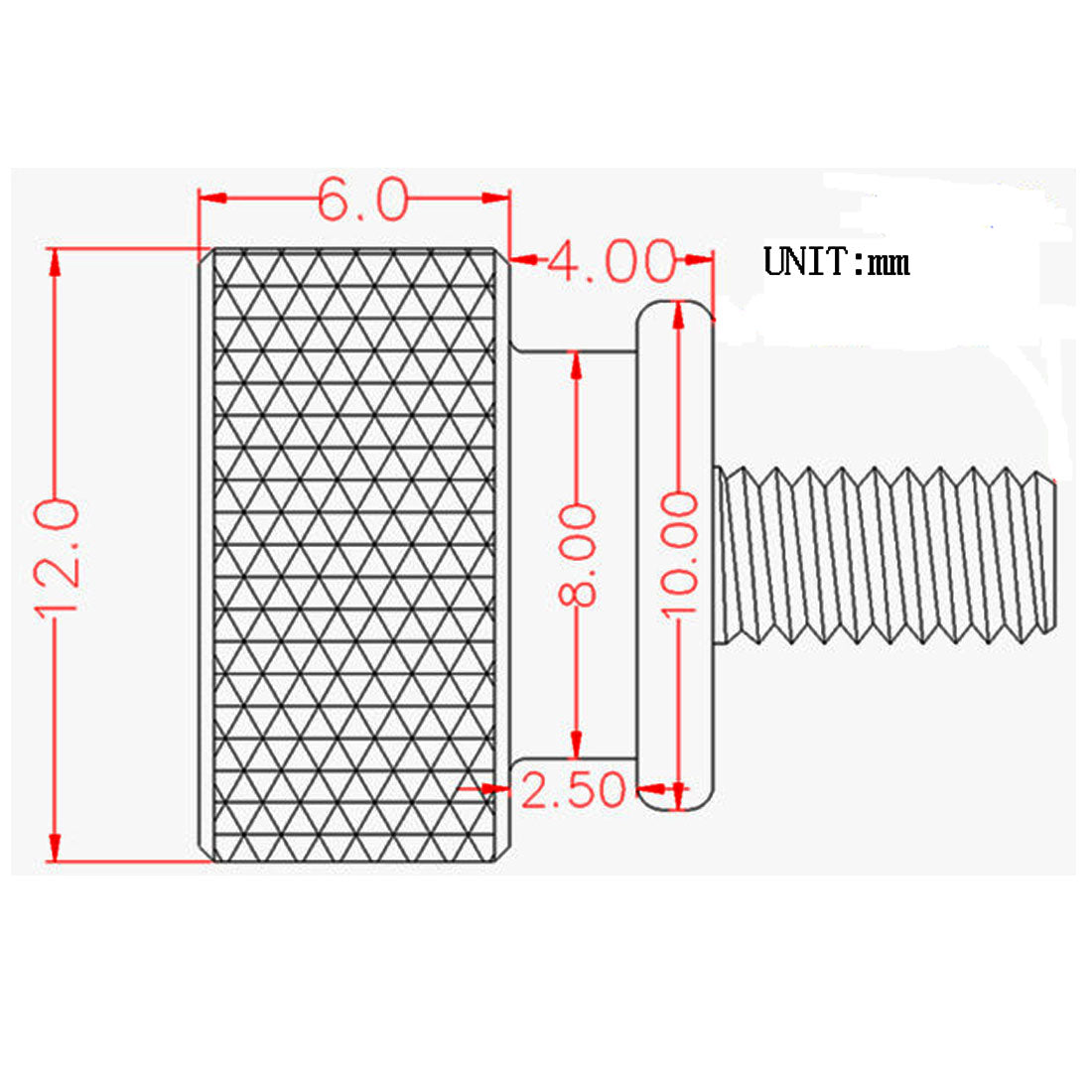 uxcell Uxcell Computer PC Case Fully Threaded Knurled Thumb Screws Silver Tone 6#-32 10pcs