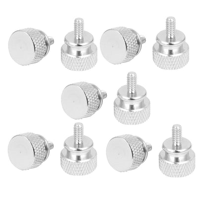 Harfington Uxcell Computer PC Case Fully Threaded Knurled Thumb Screws Silver Tone 6#-32 10pcs