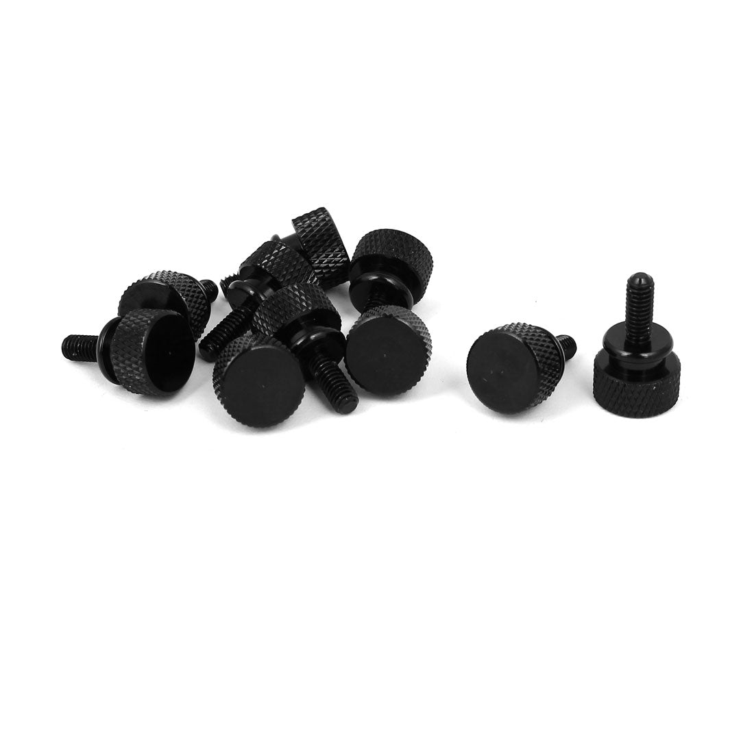 uxcell Uxcell Computer PC Case Shoulder Type Knurled Thumb Screw Black M4x10mm 10pcs