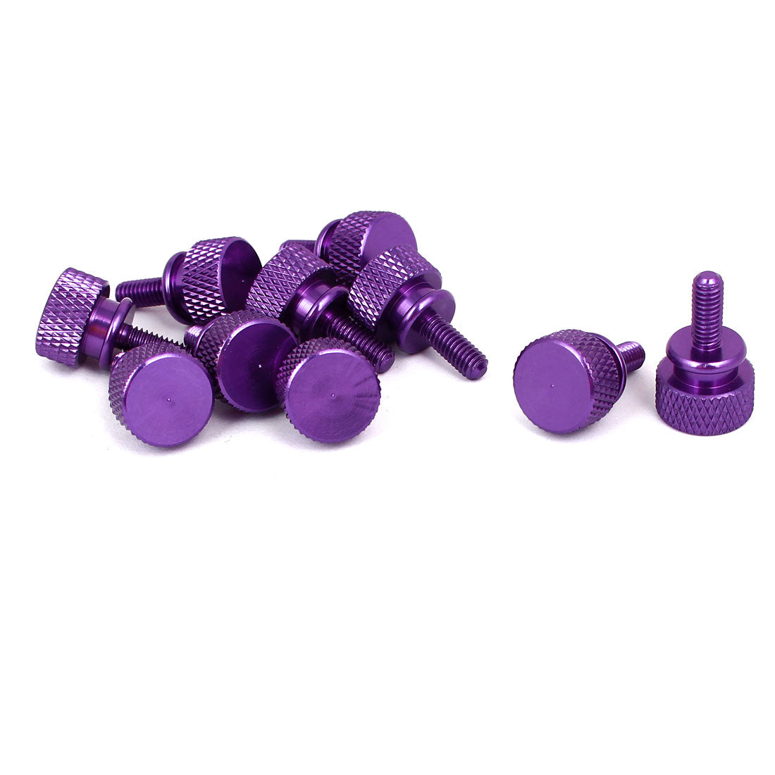 uxcell Uxcell Computer PC Case Shoulder Type Knurled Thumb Screw Purple M4x10mm 10pcs