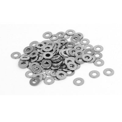 Harfington Uxcell M2.5 304 Stainless Steel Flat Washers Spacers Gaskets Fastener DIN125 100PCS