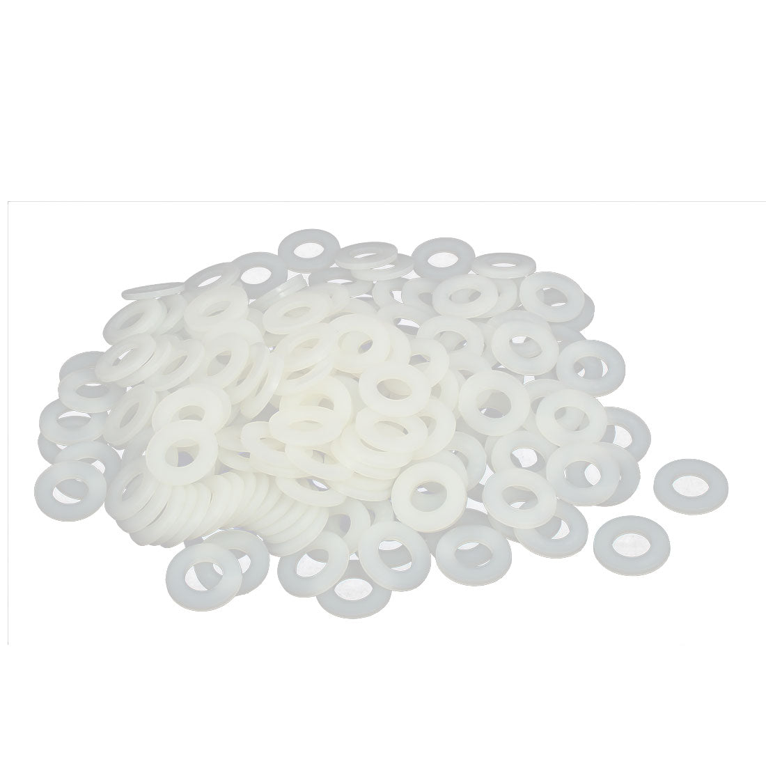 uxcell Uxcell M10 x 20mm x 2mm Nylon Flat Washers Spacers Gaskets Fastener Grey White 200PCS