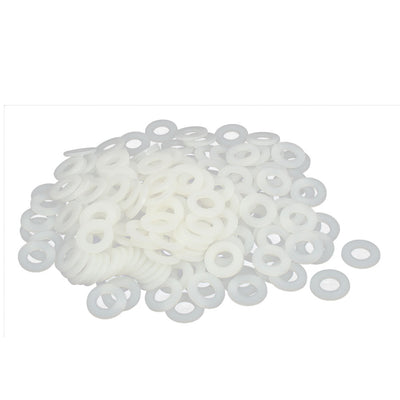 Harfington Uxcell M10 x 20mm x 2mm Nylon Flat Washers Spacers Gaskets Fastener Grey White 200PCS