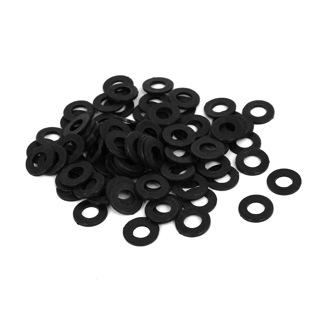 uxcell Uxcell 100Stk M5 x 10mm x 1mm Nylon Flach Isolierende Scheibe Abstandhalter Schwarz de