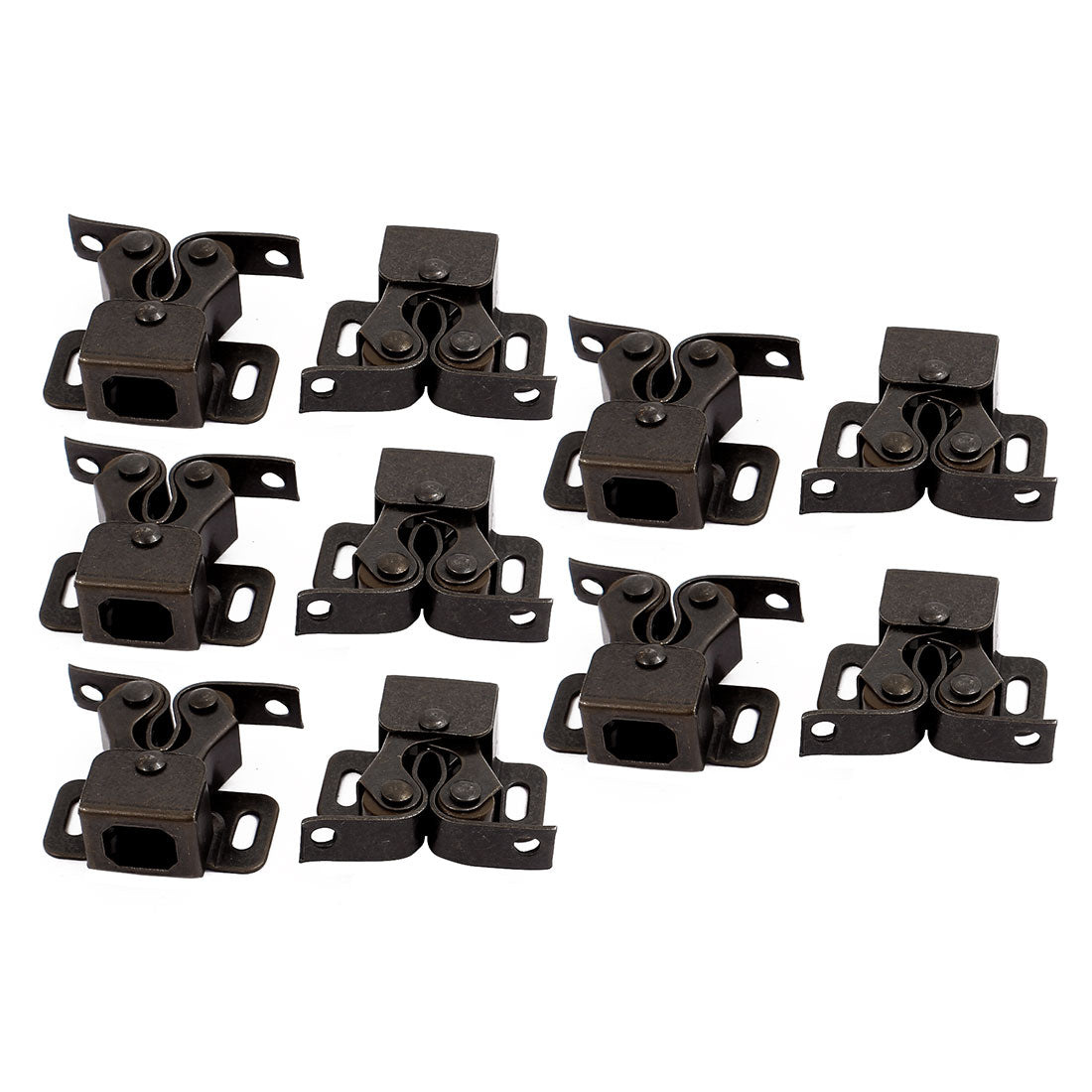 uxcell Uxcell Cupboard Cabinet Door Double Ball Roller Catch Latch 35x28x12mm Bronze 10pcs