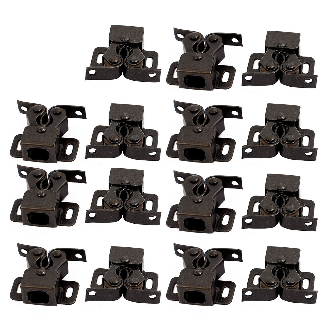 uxcell Uxcell Cupboard Cabinet Door Double Ball Roller Catch Latch 35x28x12mm Bronze 15pcs