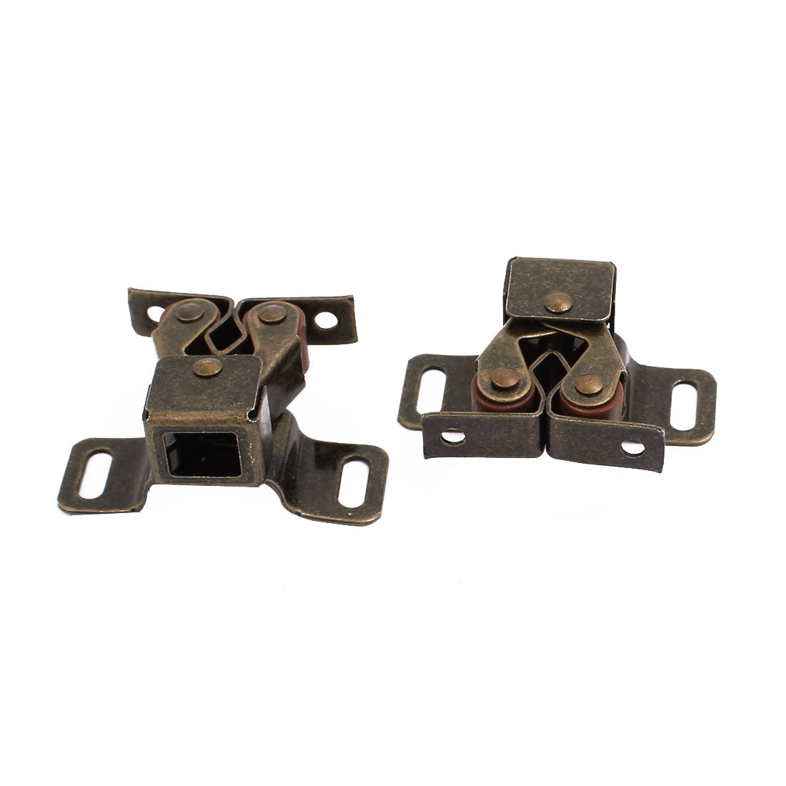 uxcell Uxcell Cupboard Closet Cabinet Door Double Ball Roller Catch Latch 48 x 30 x 20mm Bronze Tone 5pcs