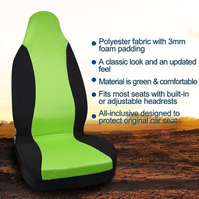 Harfington Uxcell 5 Colours Front High Back Universal Bucket Seat Cover Protector Fit for Auto Car 1