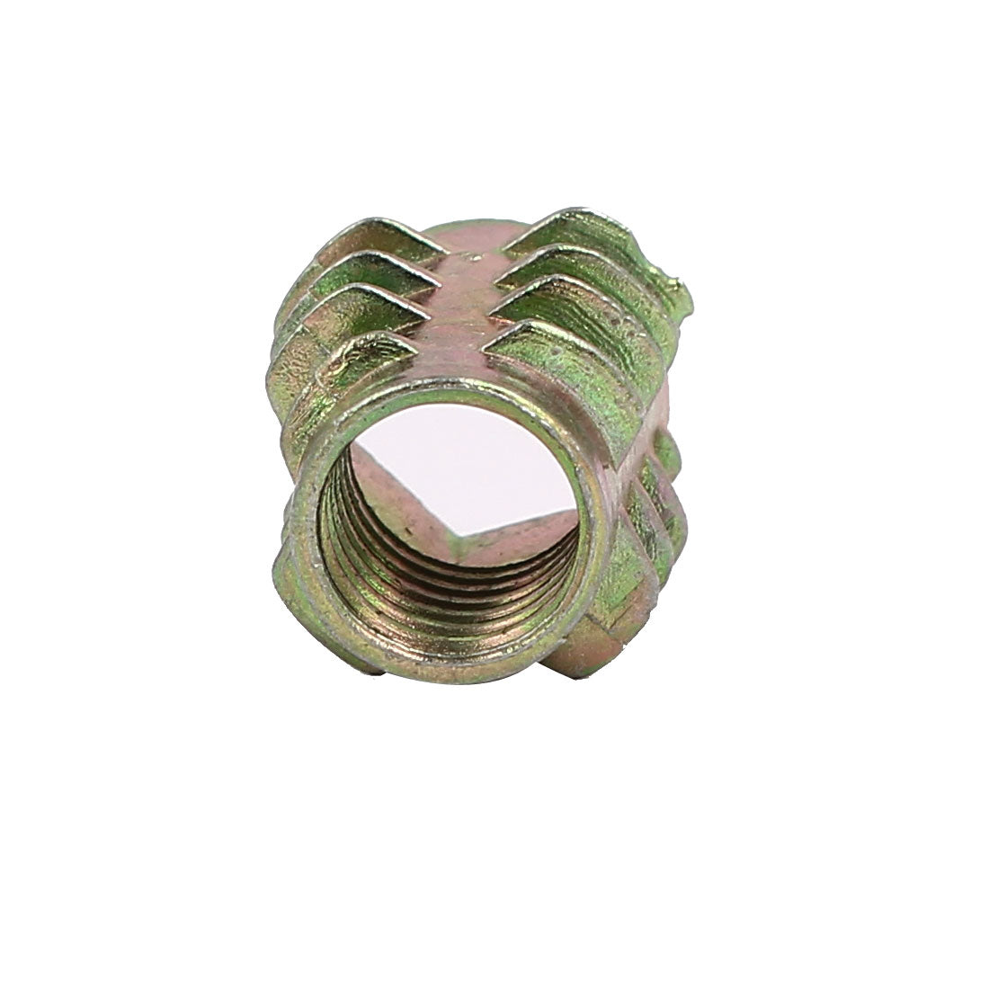 uxcell Uxcell M8x15mm Hex Socket Threaded Insert Nuts Bronze Tone 30pcs for Wood Furniture