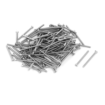 Harfington Uxcell M3x45mm 304 Stainless Steel Flat Head Hex Socket Screws Fasteners DIN7991 120pcs