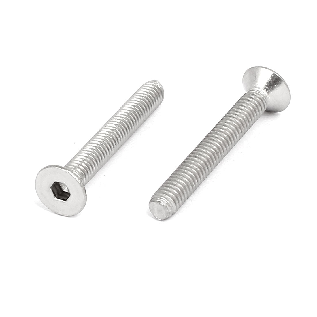 uxcell Uxcell M4x30mm 304 Stainless Steel Flat Head Hex Socket Screws Fasteners DIN7991 35pcs