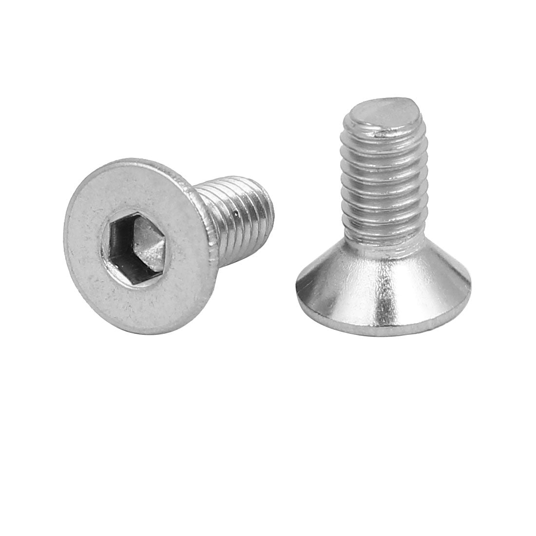 uxcell Uxcell M6x14mm 304 Stainless Steel Flat Head Hex Socket Screws Fastener DIN7991 25pcs