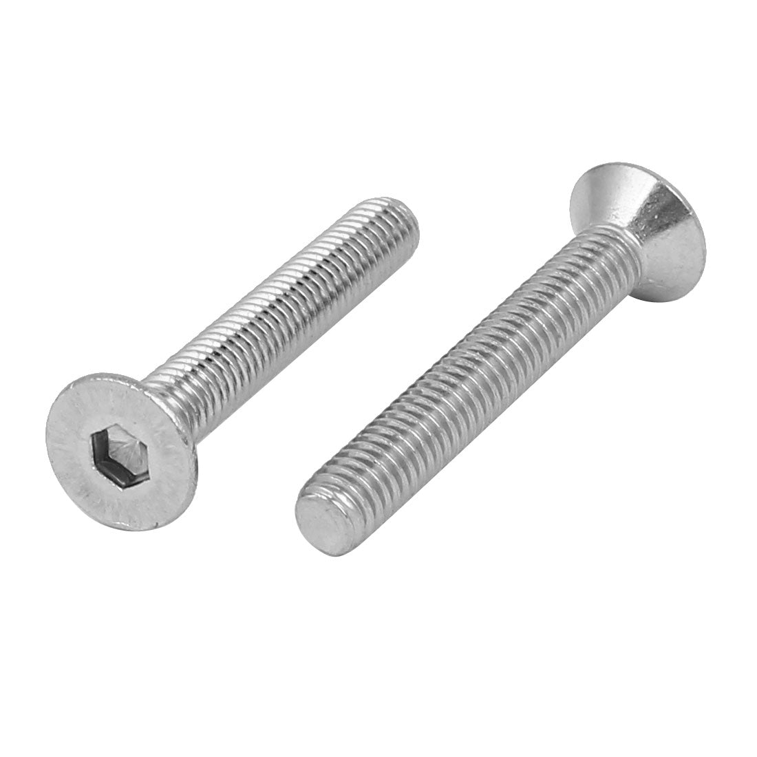 uxcell Uxcell M6x40mm 304 Stainless Steel Flat Head Hex Socket Screws Fastener DIN7991 10pcs