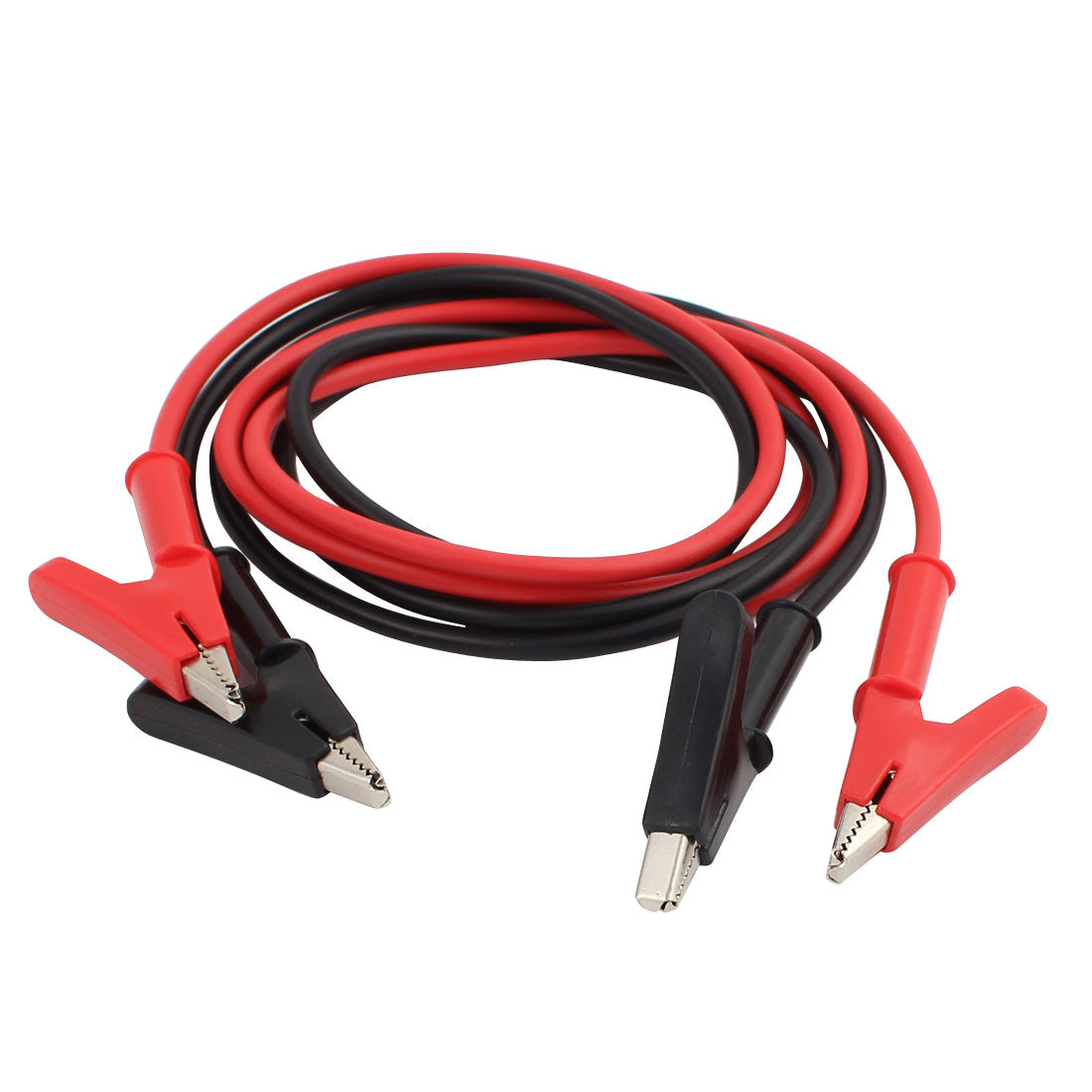 uxcell Uxcell Pair Double-ended Alligator Clip Cable Jumper Wire Test Leads 1.02m