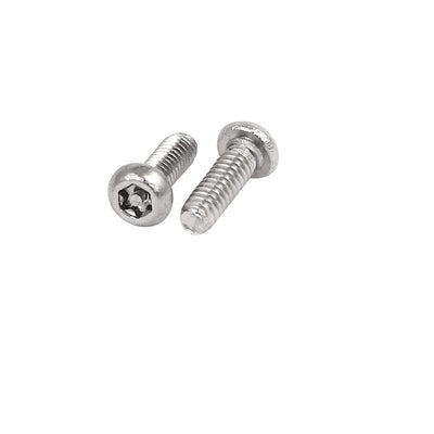 Harfington Uxcell M2x6mm 304 Stainless Steel Button Head Torx Security Machine Screws 100pcs