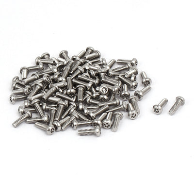 Harfington Uxcell M2x6mm 304 Stainless Steel Button Head Torx Security Machine Screws 100pcs