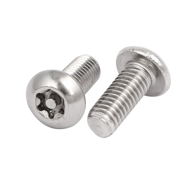 Harfington Uxcell M5x12mm 304 Stainless Steel Button Head Torx Security Tamper Proof Screws 10pcs