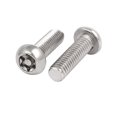 Harfington Uxcell M6x20mm 304 Stainless Steel Button Head Torx Security Tamper Proof Screws 5pcs