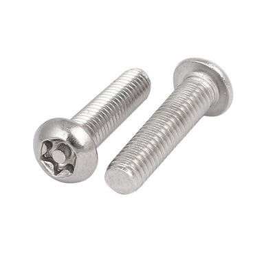 Harfington Uxcell M6x25mm 304 Stainless Steel Button Head Torx Security Tamper Proof Screws 20pcs