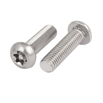 Harfington Uxcell M8x30mm 304 Stainless Steel Button Head Torx Security Machine Screws 10pcs