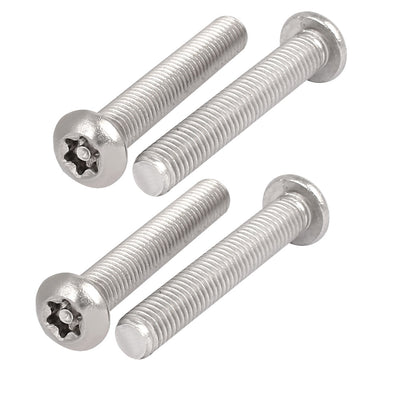 Harfington Uxcell M8x50mm 304 Stainless Steel Button Head Torx Security Machine Screws 4pcs