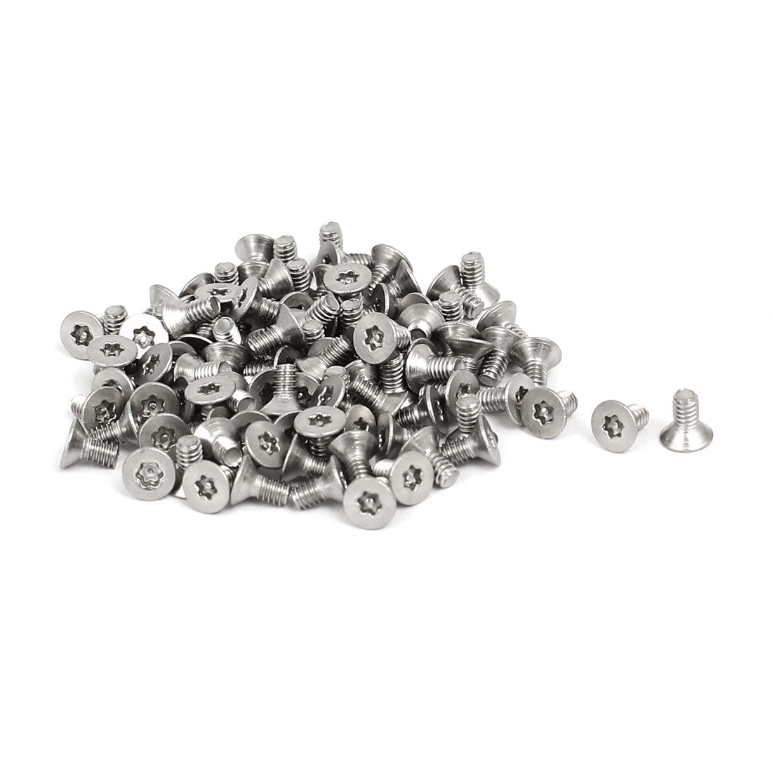 uxcell Uxcell Flat Head Torx Screws M2*4mm 304SUS 100pcs