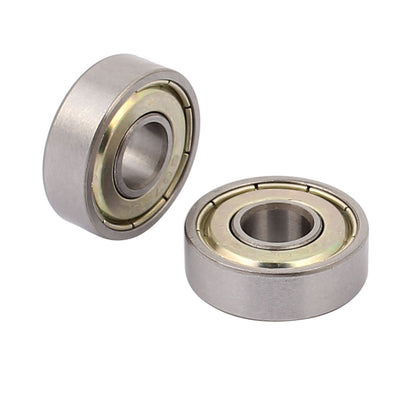 Harfington Uxcell 5pcs Metal Mute Deep Groove Sealed Shielded Ball Bearing Silver Tone 7mmx19mmx6mm