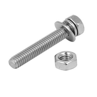 Harfington Uxcell 20 Set M4 x 25mm 304 Edelstahl Metall Kreuzschlitz Bolzen Nuss mit Scheibe DE de