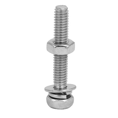 Harfington Uxcell 20 Set M4 x 25mm 304 Edelstahl Metall Kreuzschlitz Bolzen Nuss mit Scheibe DE de