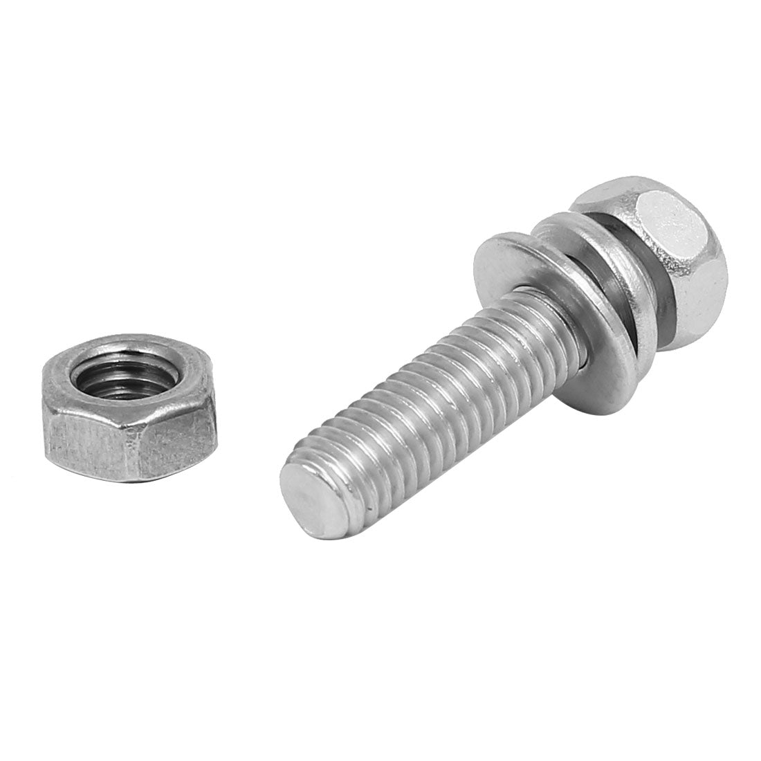 uxcell Uxcell M5 x 20mm 304 Stainless Steel Kreuzschlitz Hex Head Bolts Nuts w Washers 15 Sets de